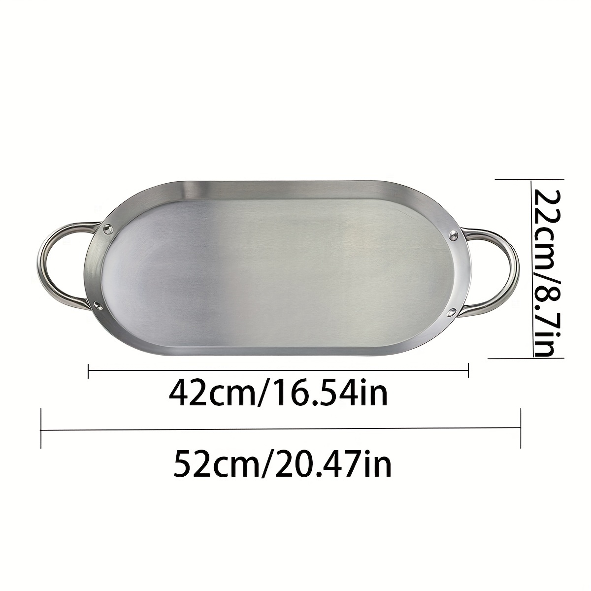 Crepe Pans Stainless Steel Oval Comal Griddle For Making - Temu