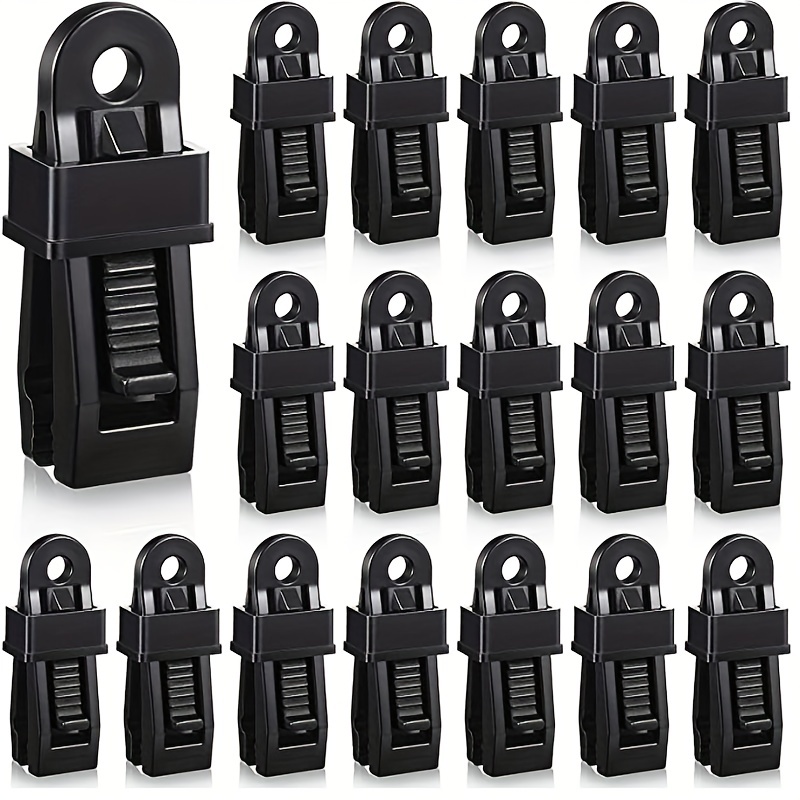 20pcs Crocodile Mouth Multipurpose Camping Clamp Tighten Lock Grip Snap