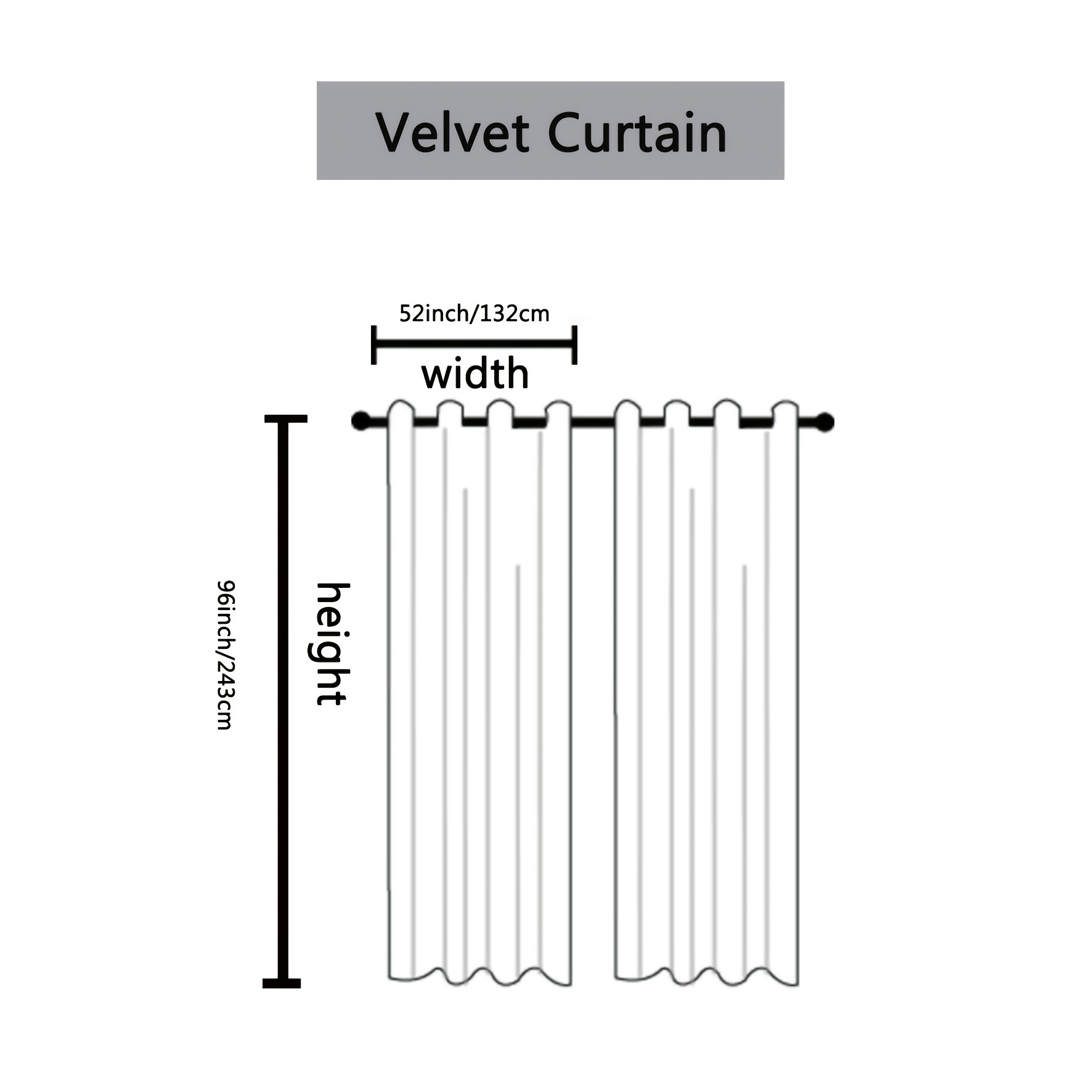 1 Panel Velvet Curtain Sliding Door Curtain Living Room Temu