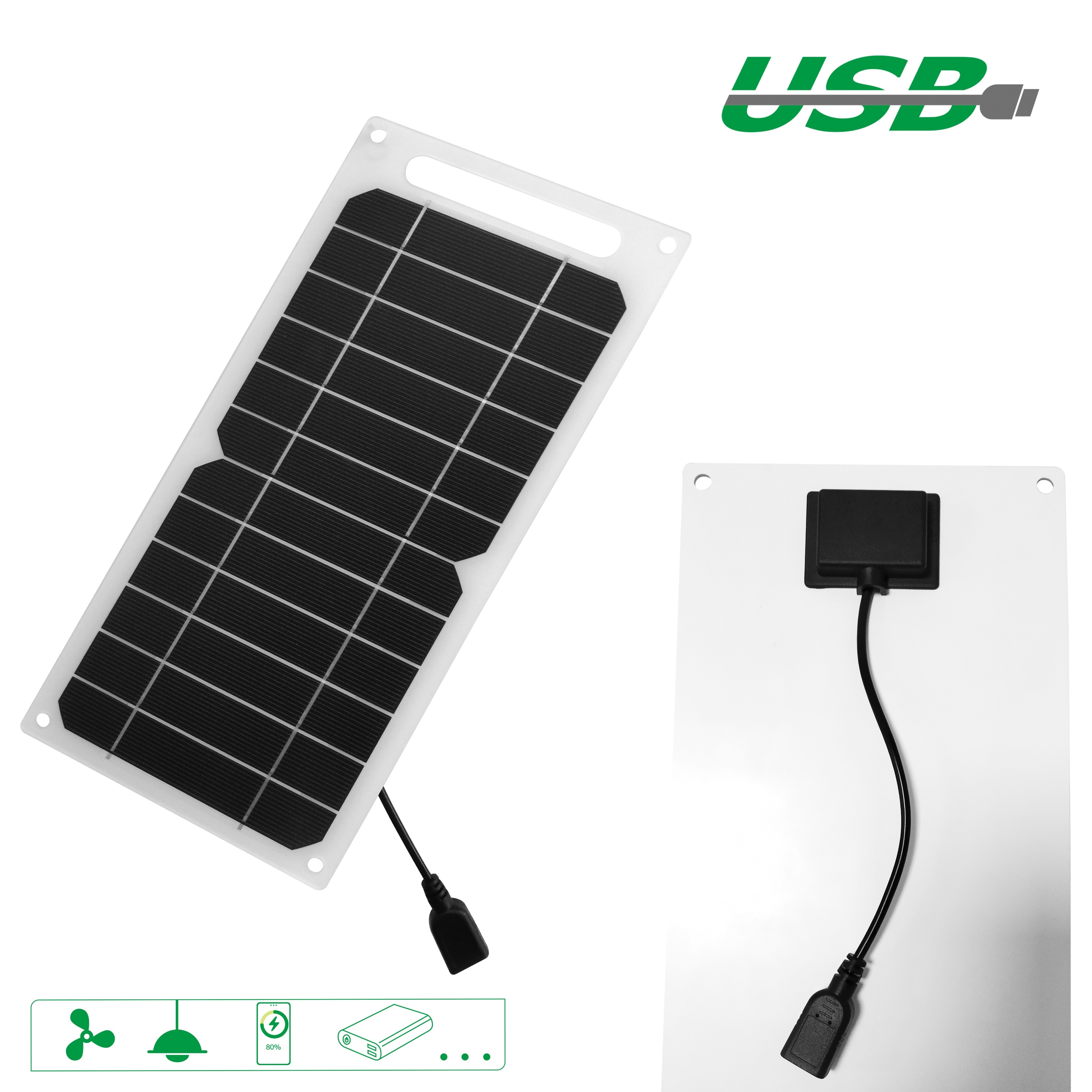 1 Unidad Panel Solar Portátil Placa Solar 5v Carga Segura - Temu Chile