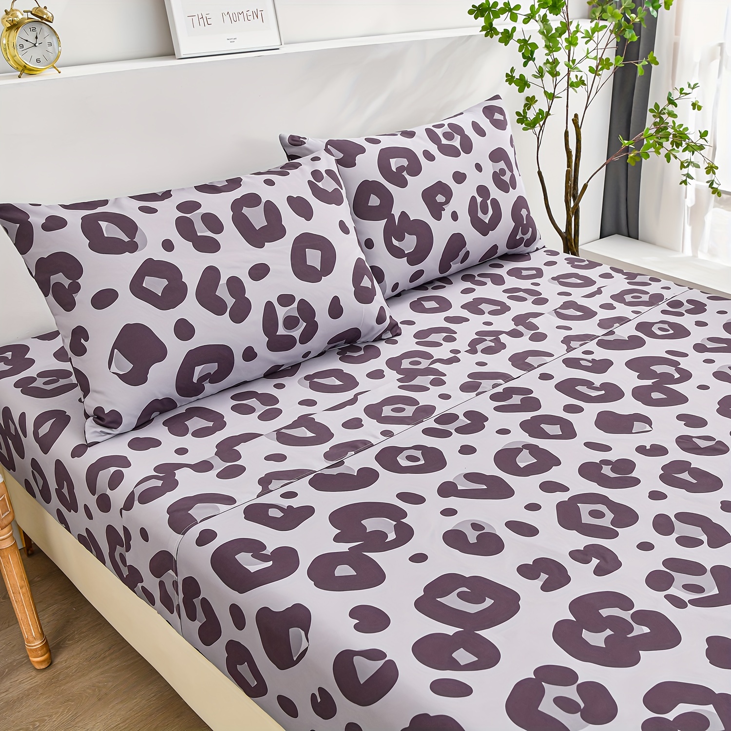 Pink Leopard Print Comforter Set Full Size,Cheetah Bedding Set 3pcs for  Kids Teens Girls Adults Room Decor,Wild Animal Skin Texture Quilt Set  Romantic