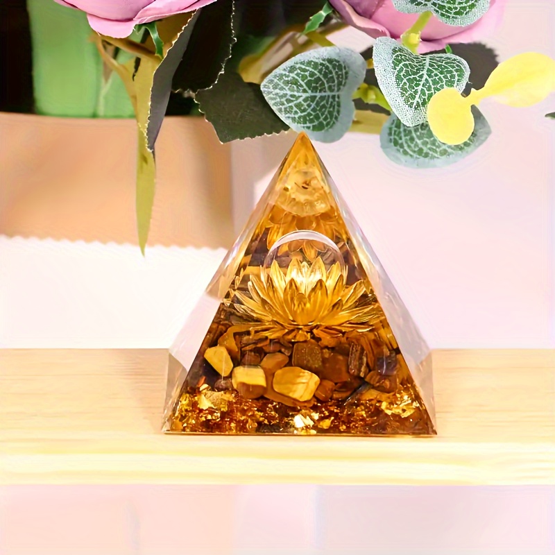 Pietra naturale Orgonite Cristallo Piramide Ametista Orgonite Energia  Guarigione Reiki Chakra Meditazione Gemma Ornamento Artigianato Oggetti  decorativi