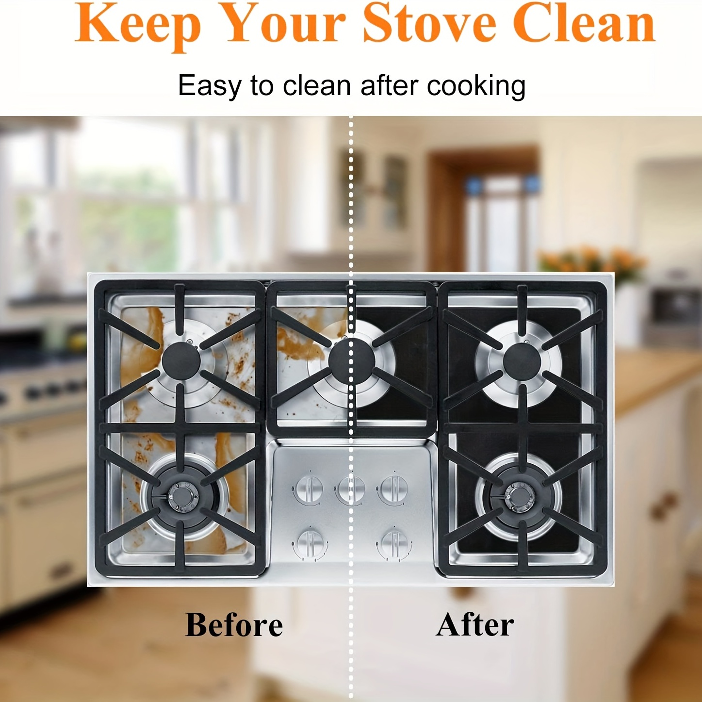 Stove Burner Covers - Gas Stove Protectors Black, Reusable, Non-stick, Fast  Clean Liners For Kitchen/cooking. Size Bpa Free - Temu Philippines