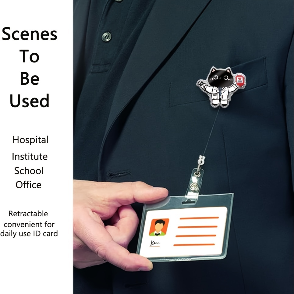 Stethoscope Badge reel, Badge holder, ID badge holder, nurse badge ree –  tabbycatclips