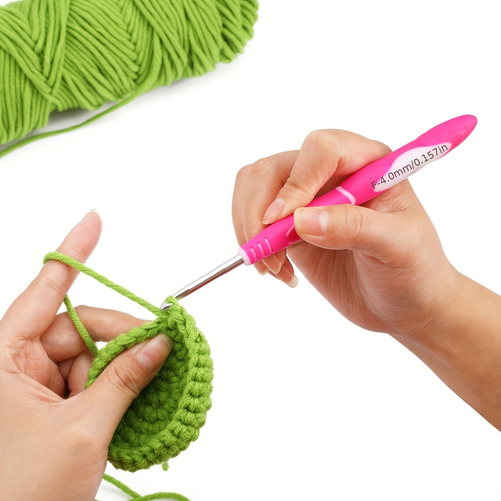 Colorful Large Handle Crochet Hook Kit Double Color - Temu