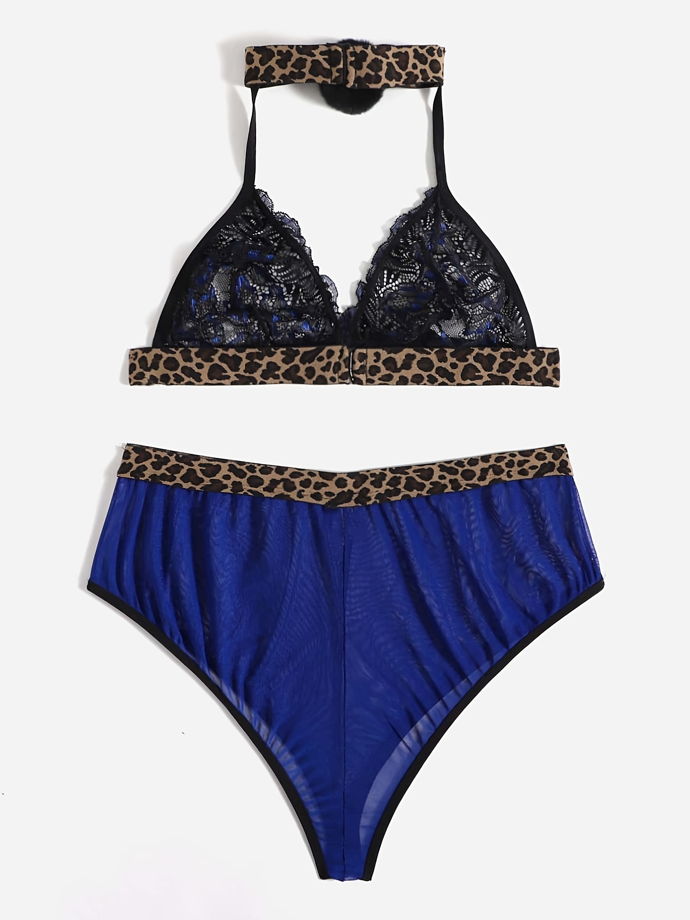 Plus Size Zebra Print Contrast Mesh Sexy Lingerie - Temu