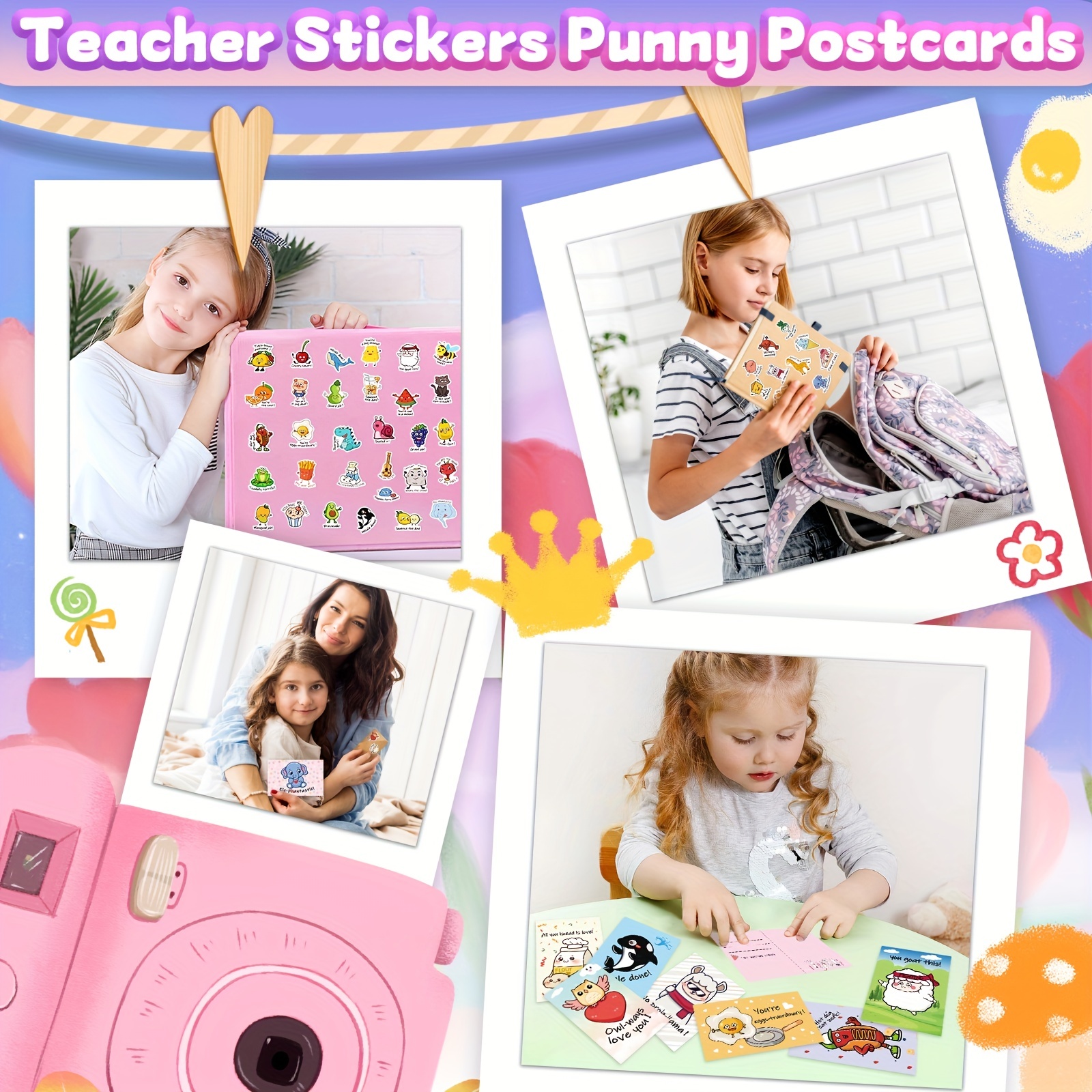 600PCS Funny Punny Reward Stickers for Kids Motivational Stickers