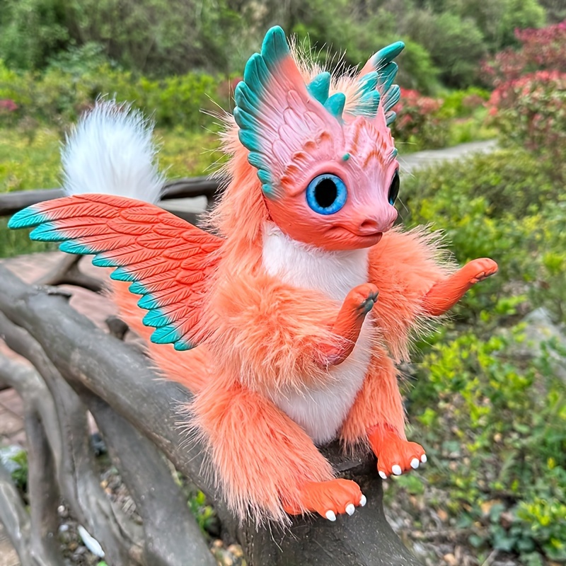 1個 28インチ ハンド ジードラゴンぬいぐるみ ソフトな青色の翼と