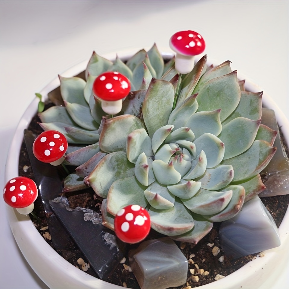 7pcs Mini Cactus Shaped Decoration, Faux Potted Cactus Micro Landscape  Ornament For Garden