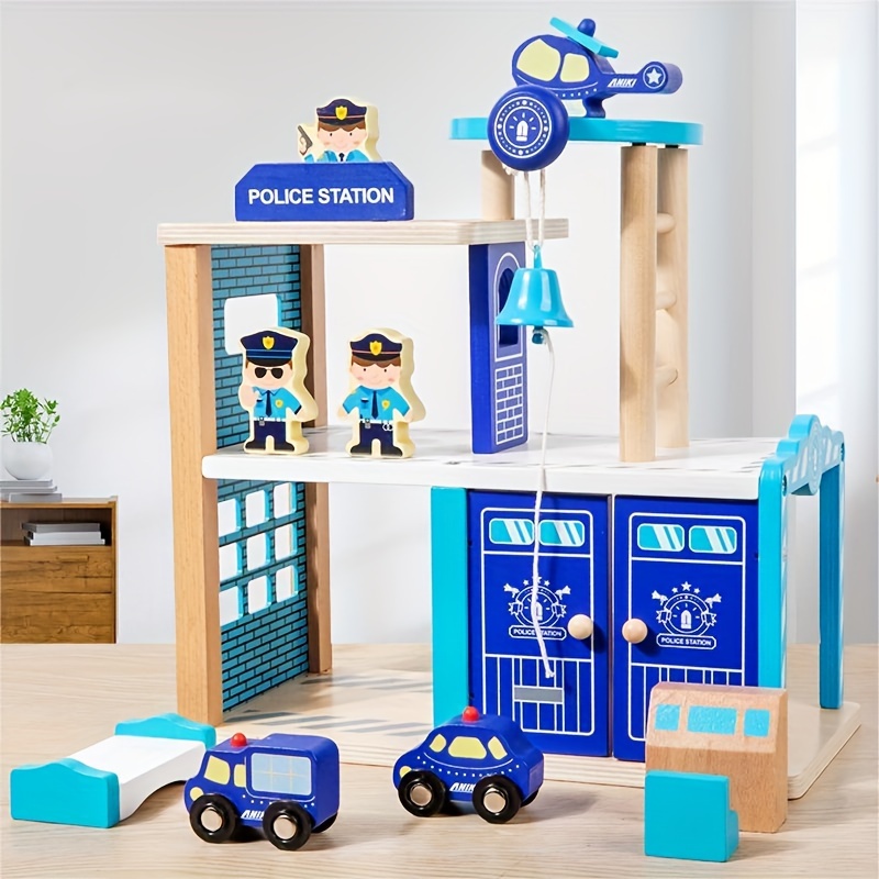 Wooden police best sale station toy