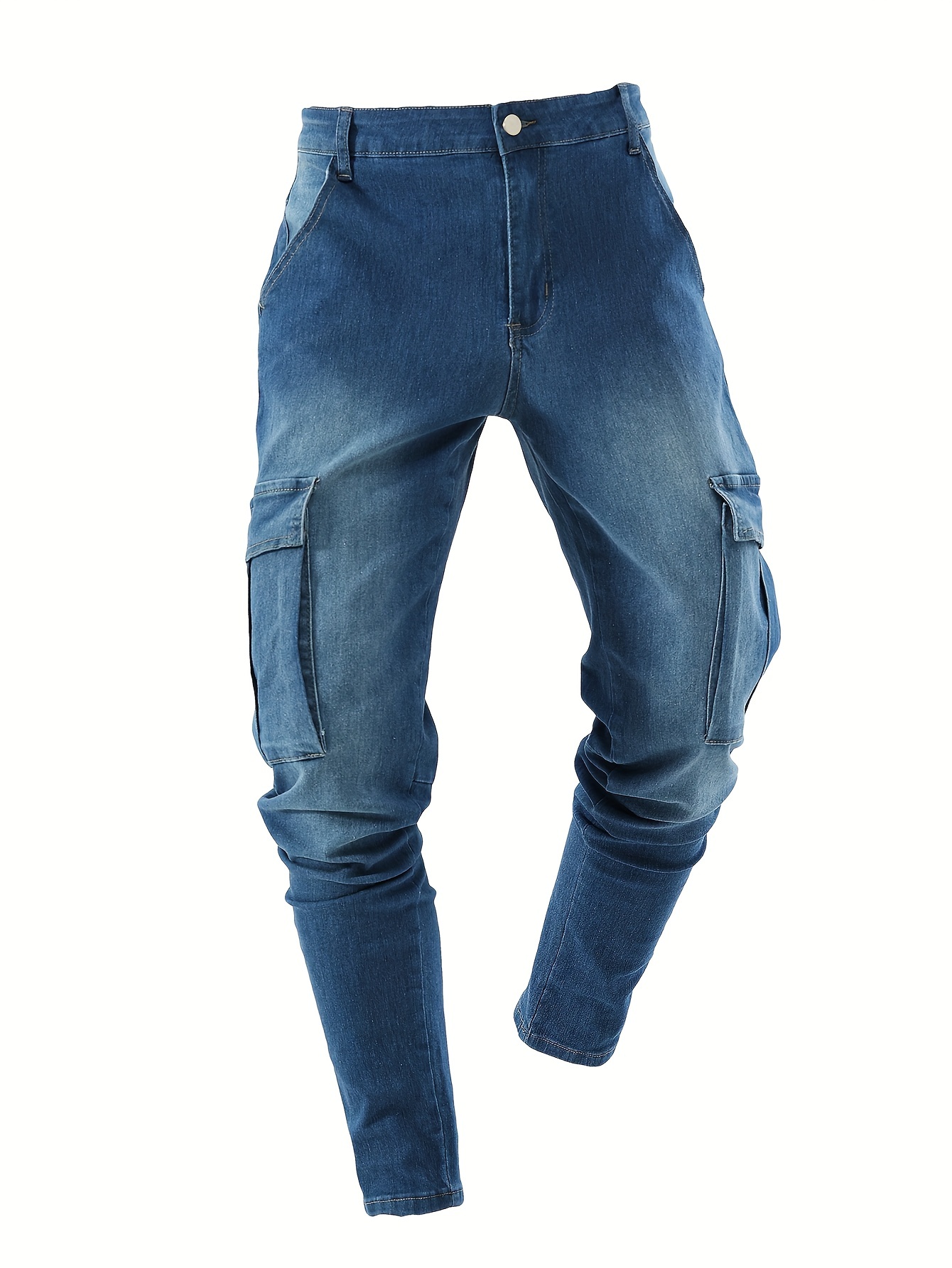 Men's Loose Fit Tapered Jeans Men's Casual Street Style - Temu