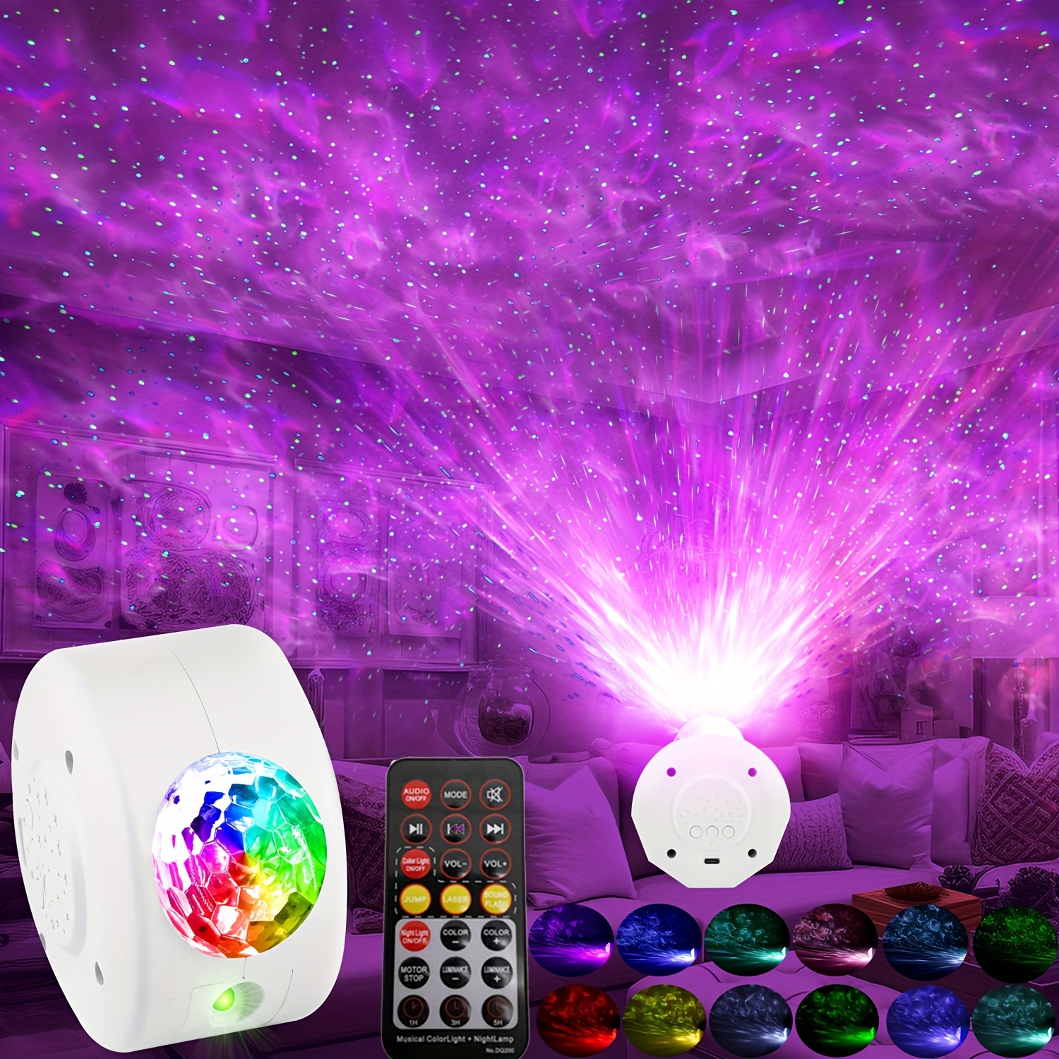 POCOCO Galaxy Star Projector for Bedroom with Replaceable Optical Film  Discs, Gorgeous Nebula - Discs (6 Pieces) - AliExpress
