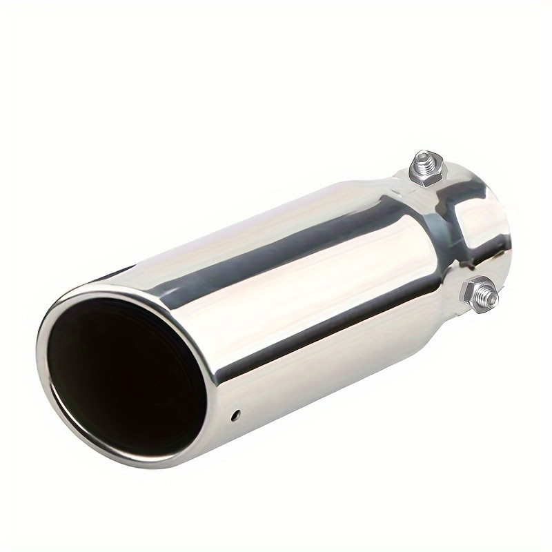 Tubo Escape Coche 1 unidad de modificación de coche, tubo de escape negro,  garganta trasera aleación aluminio punta silenciador de fibra de carbono  mate Cola escape Tubo (Color : 76-89mm) : 