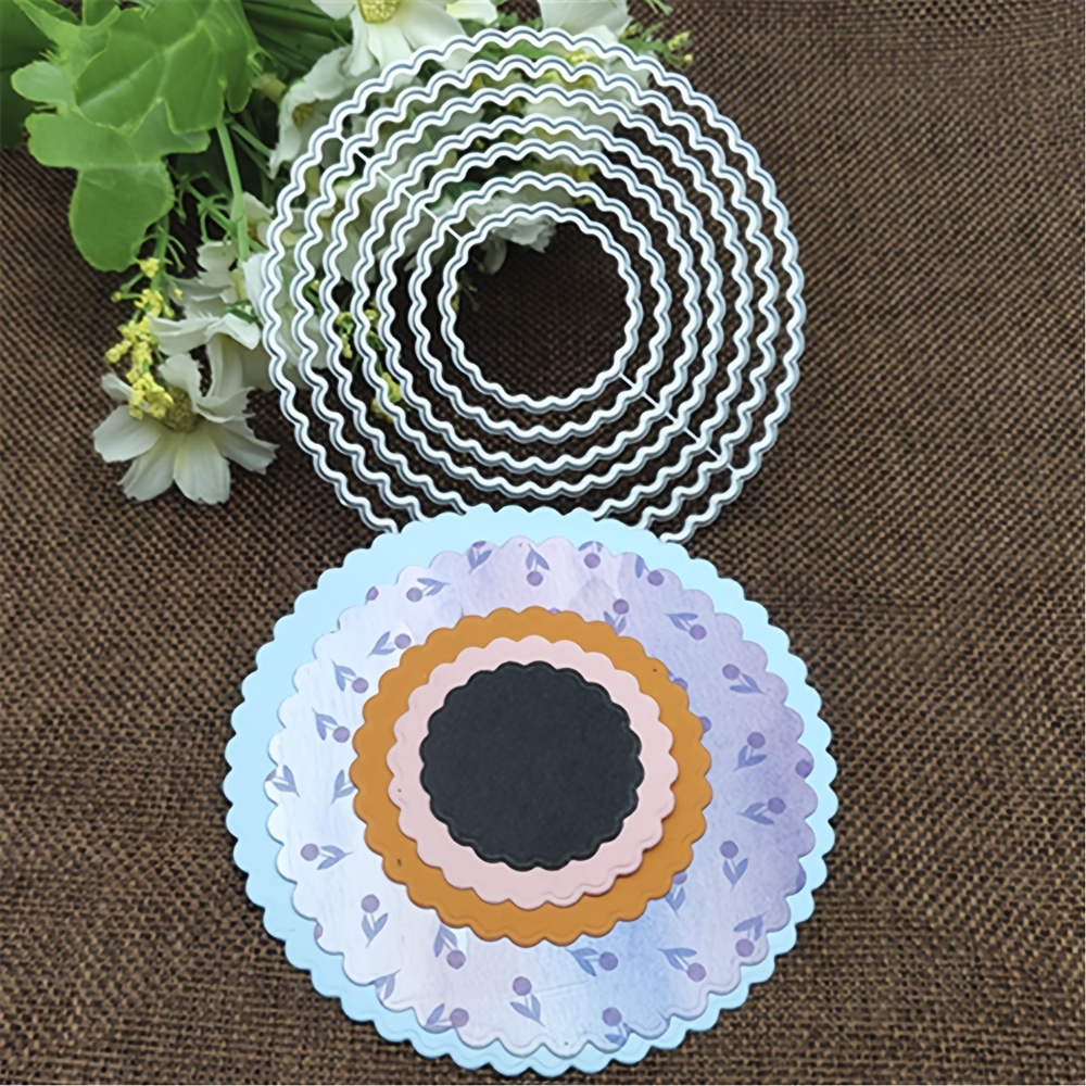 Wavy Round Circle Basic Frames Metal Cutting Dies Stencils - Temu