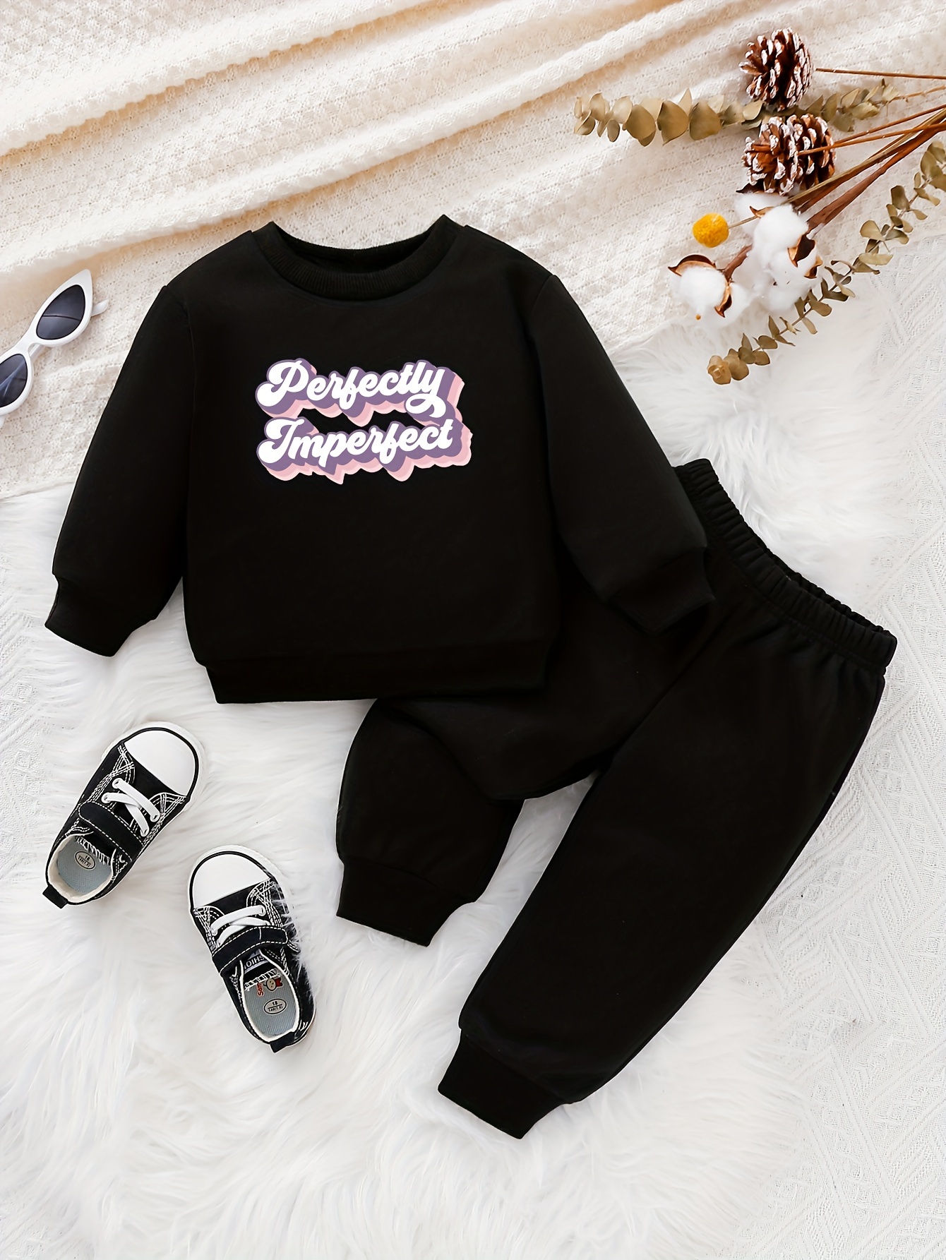 Toddler Baby Trousers Long Sleeve Sweatshirt Set Fall Winter - Temu