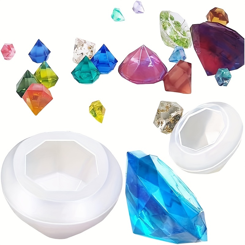 5 Style Diamond Shape Silicone Molds Epoxy Resin Molds - Temu