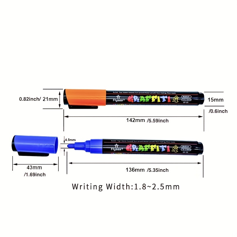 Emooqi Paint Pens, Paint Markers 12 Colors (3mm) Oil-Based