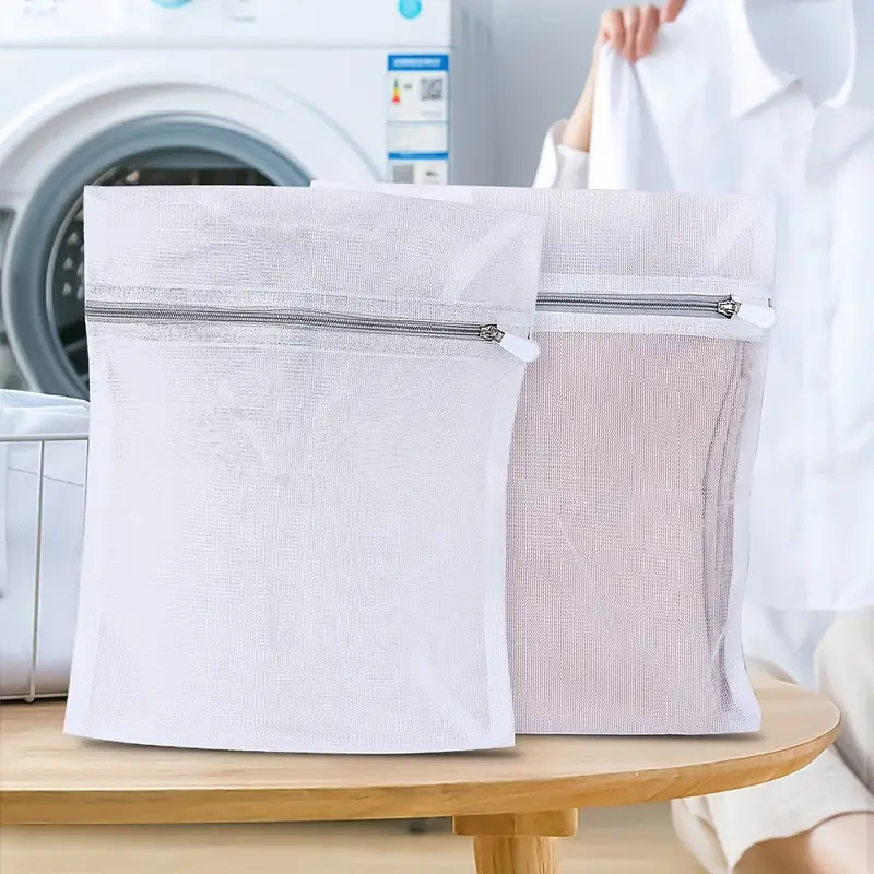 Thickened Fine Mesh Laundry Bag With Zipper - Perfect For Washing