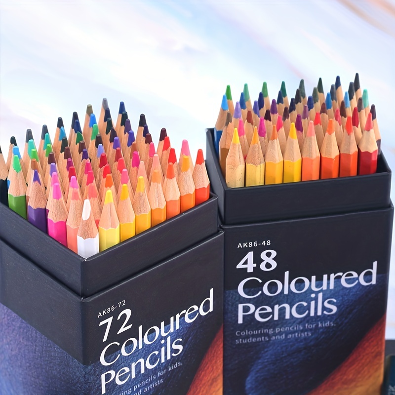 Brutfuner Oily Art Coloured Pencils Set With Metal Box For - Temu