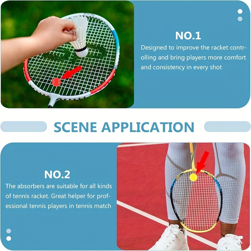 2pcs Tennis Vibration Dampener Racket Shock Absorbers