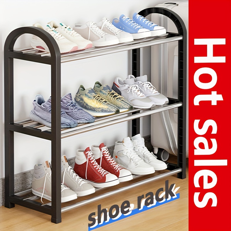 Multi Layer Floor Standing Shoe Rack, Easy Installation, Free Standing Shoe  Storage Organizer For Bedroom, Hallway, Bathroom, Office, Home, Household  Storage And Organization - Temu Italy