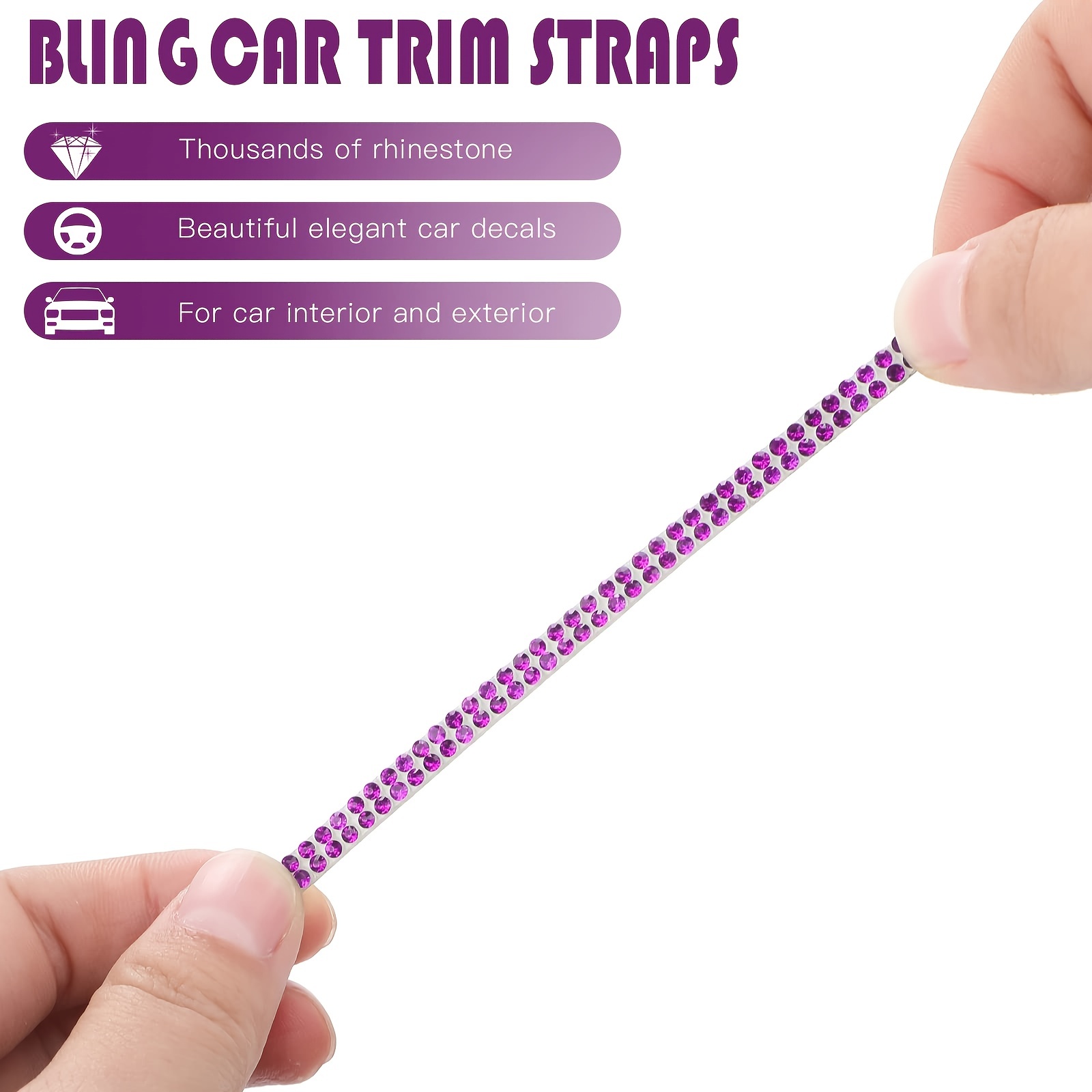Bling Car Trim Self Adhesive Car Interior Exterior - Temu