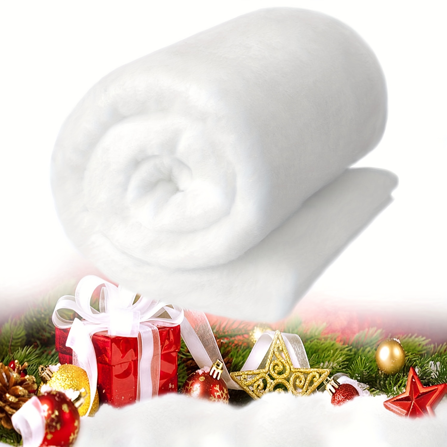 Nieve falsa de algodón esponjoso para interiores, decoración de nieve  Artificial, manto de invierno, adorno de