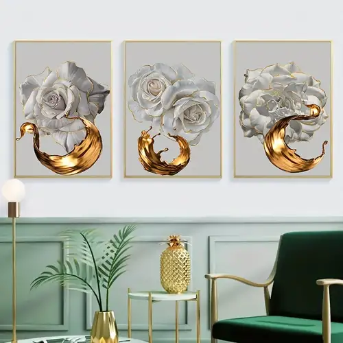 3PCS Modern Abstract Pink Gold Marble Artwork Canvas Paintings Posters  Prints Wall Art Picture Living Room Interior Home Decor - AliExpress