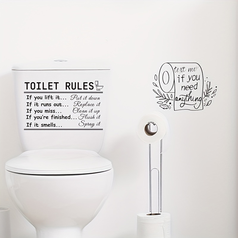 French Toilet Wall Stickers - Usage limite a 5 mn Toilettes stickers muraux  Washroom WC Wall Sticker Art Home Decoration