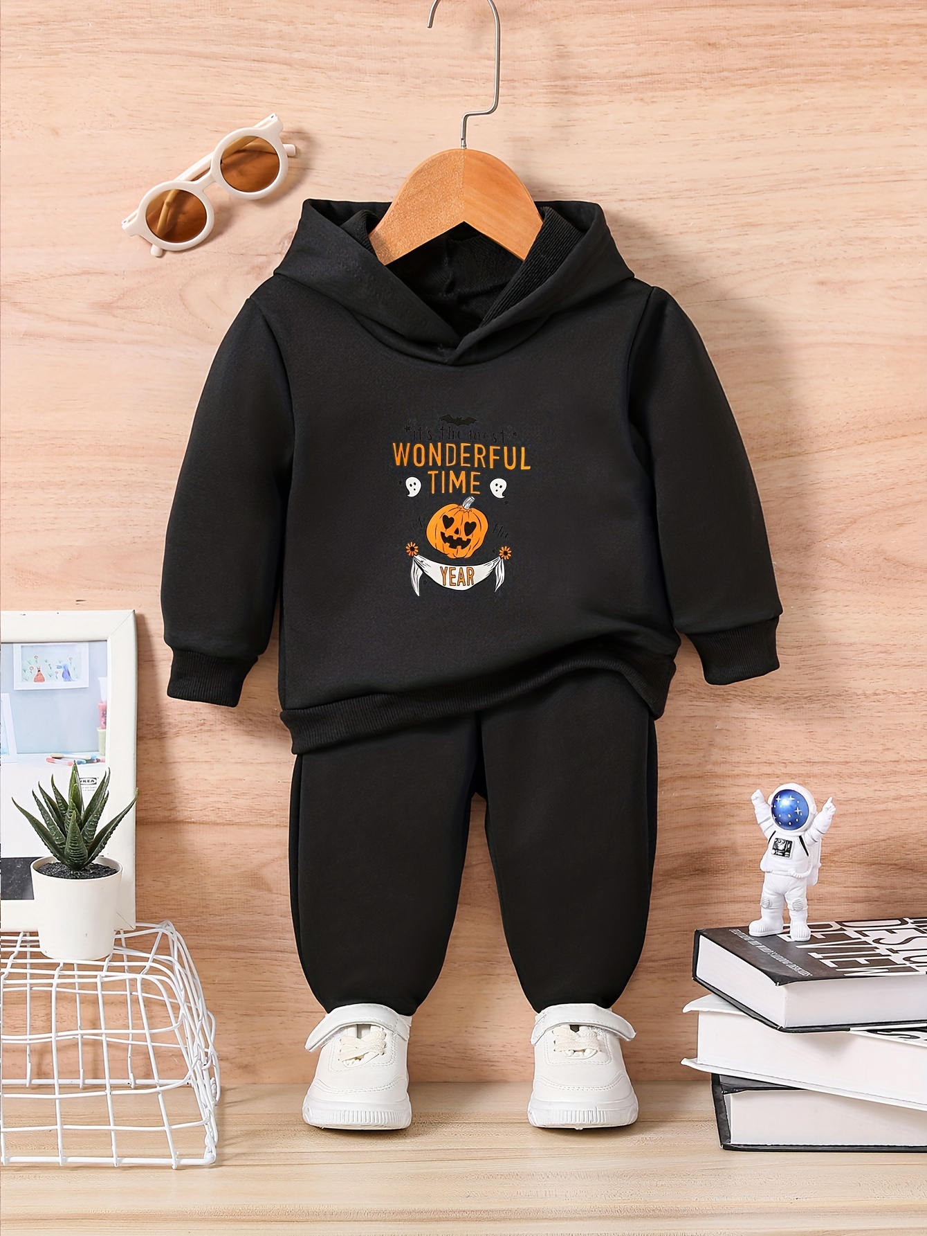 Girl's Letter Print Outfit, Jacquard Hoodie & Sweatpants Set, Casual Long  Sleeve Top, Toddler Kid's Clothes For Spring Fall Winter - Temu