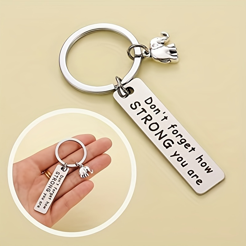 Inspirational Keychain Never Forget How Strong You Are - Temu