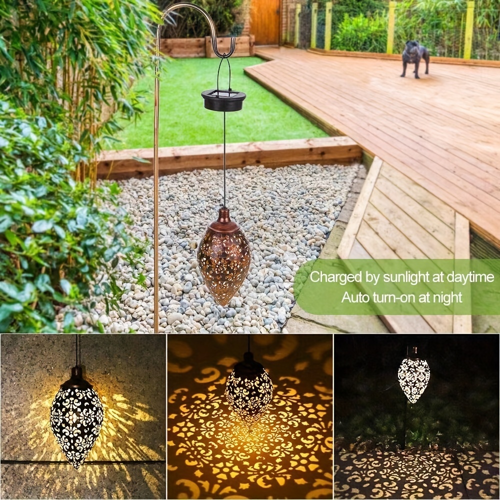 Germany Powered - Temu Yard Olive 1pc Shape Garden Outdoor Solar Hanging