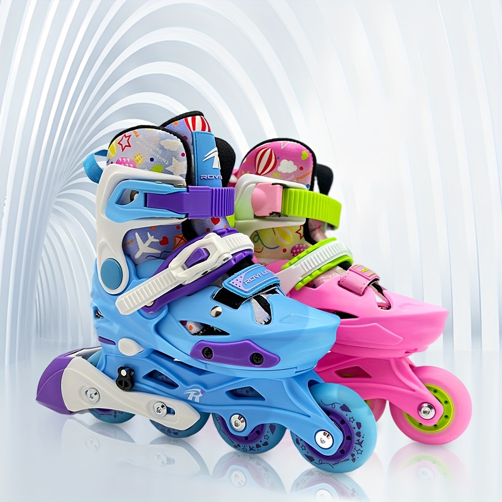 E68 Chaussures de patinage pour enfants à deux roues