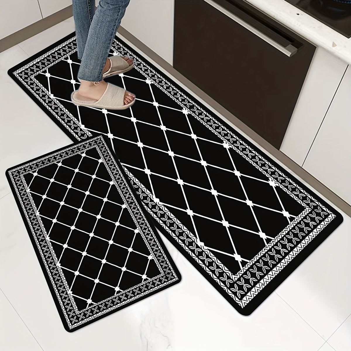 Anti Fatigue Kitchen Mat, Thick Waterproof And Non-slip Kitchen Rug, Comfort  Floor Mat For Kitchen, Laundry, Bathroom, Office Etc. - Temu United Arab  Emirates