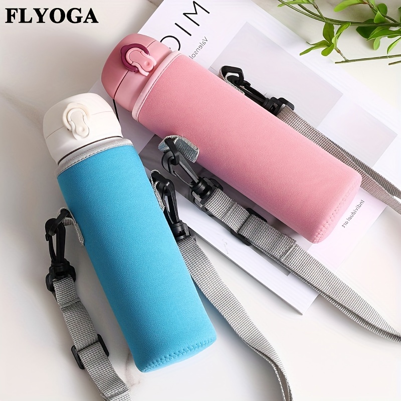 Insulated Neoprene Glass Water Bottle Holder with Adjustable Shoulder – FIT  Strong & Healthy