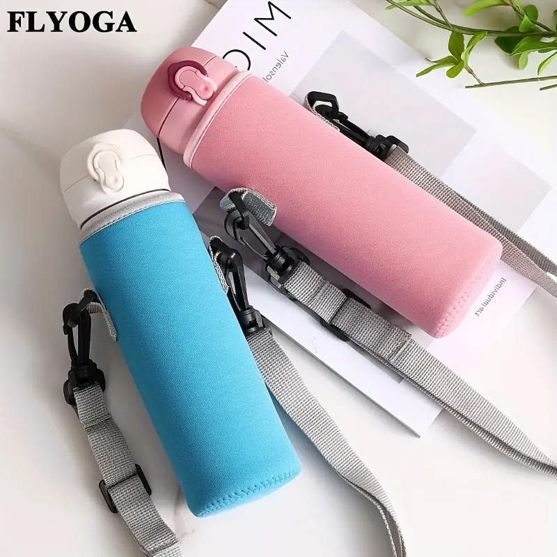 Insulated Fabric Cup Sleeve, Universal Protective Water Bottle Sleeve For  Car Tumbler Cup,outdoor Sports Water Bottle Holder With Adjustable Shoulder  Strap For Hiking, Travelling, Camping, And Driving - Temu