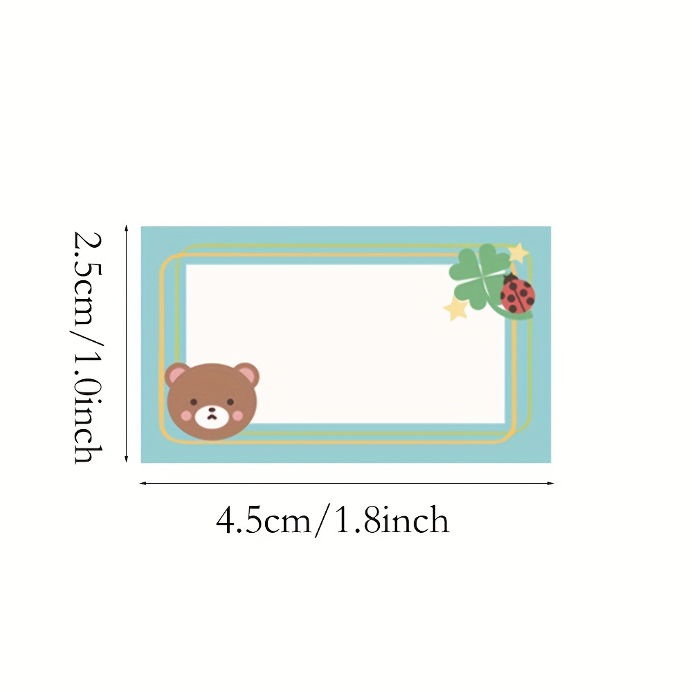 Rilakkuma cartoon name sticker (small)