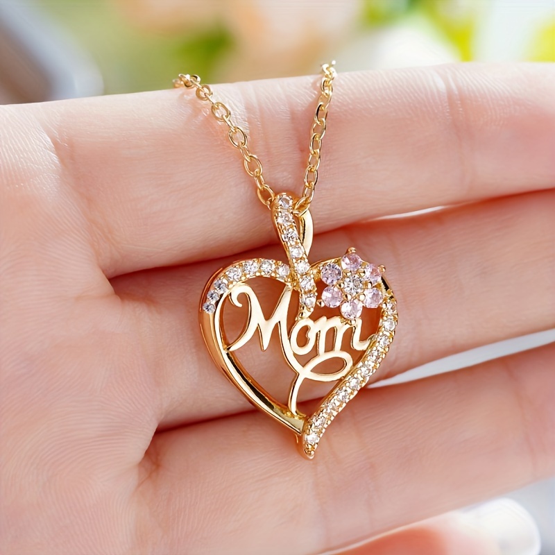 Gifts for Mom - Personalized necklace - Letter to Mom with Heart