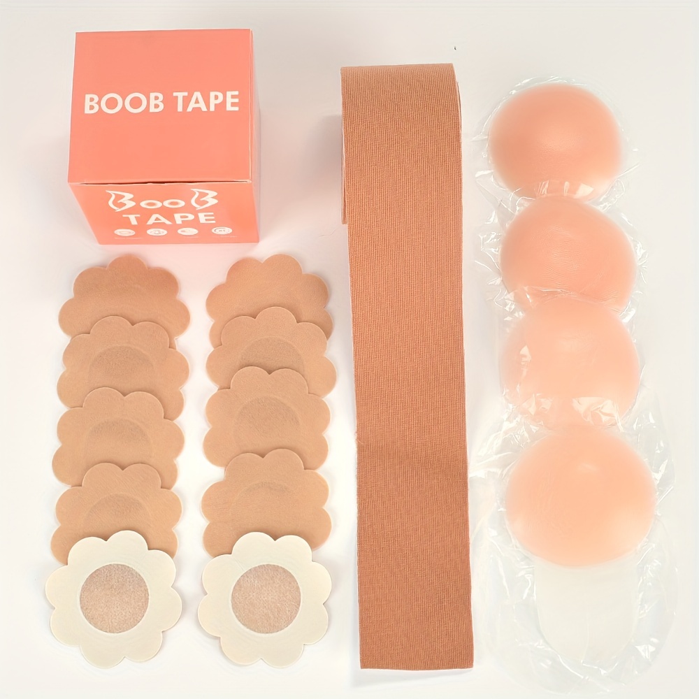 Invisible Lingerie Accessories Set, Lifting Stick-On Nipple Pasties & Breast Support Bodytape, Women's Lingerie & Underwear Accessories