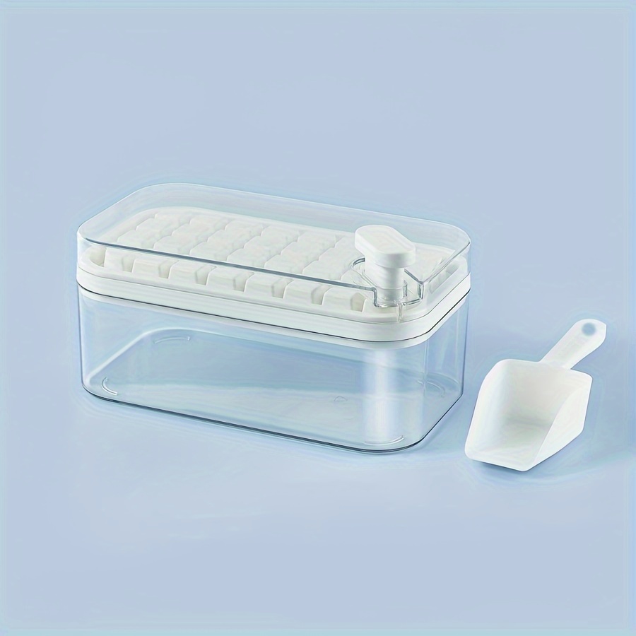 JYTEE Ice Cube Bin Scoop Trays - Use It As A Portable Box in The Freezer, Shelves, Pantry