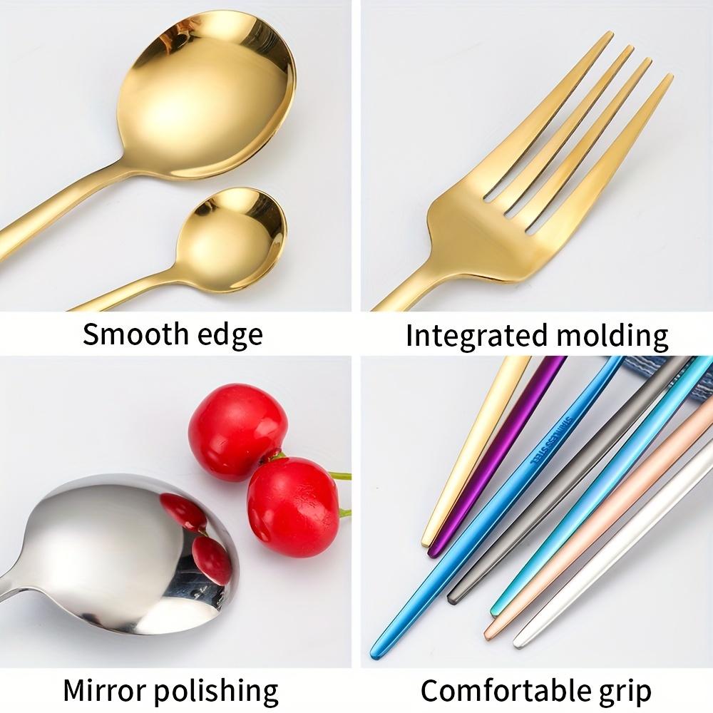 Outlery-portable-reusable-stainless-flatware, Gold