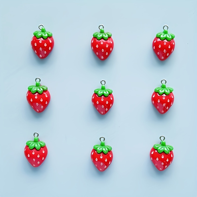 Shiny Fruit Charms And Strawberry Imitation Fruit - Temu