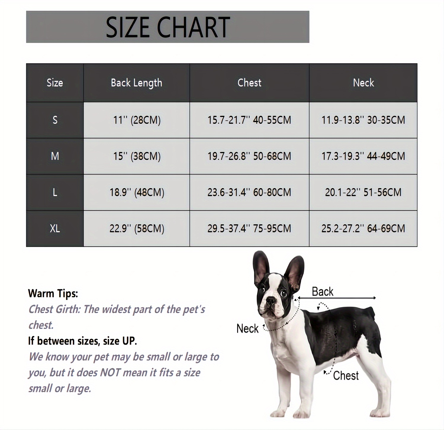 Measurements for Dog Clothes  CiuCiu - innovative and protective dog  clothes