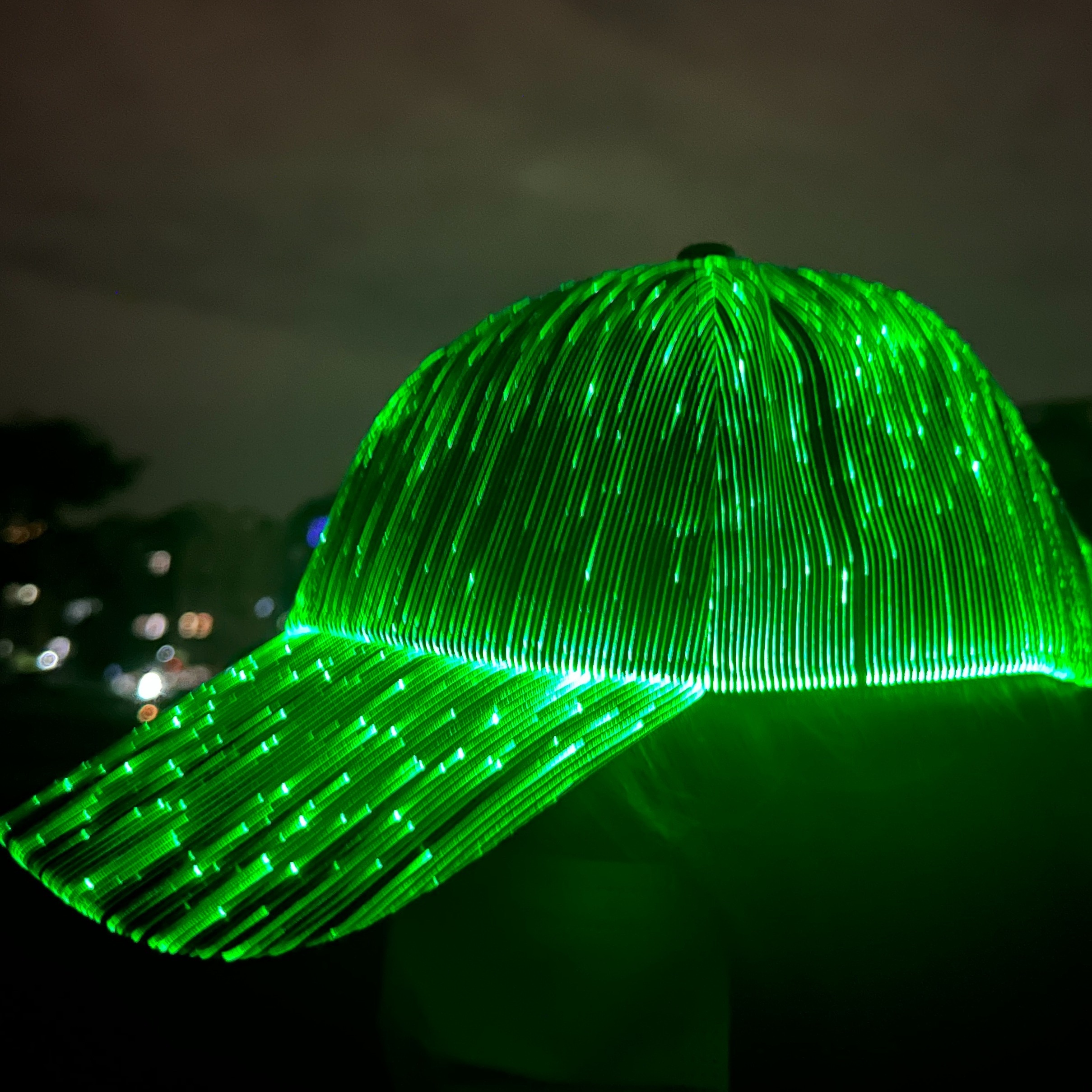 Casquette de fibre optique Chapeau à led avec lumineux Edc Baseball Hats  Usb Charging Light Up Caps Even Party Led Christmas Cap For Event Holiday