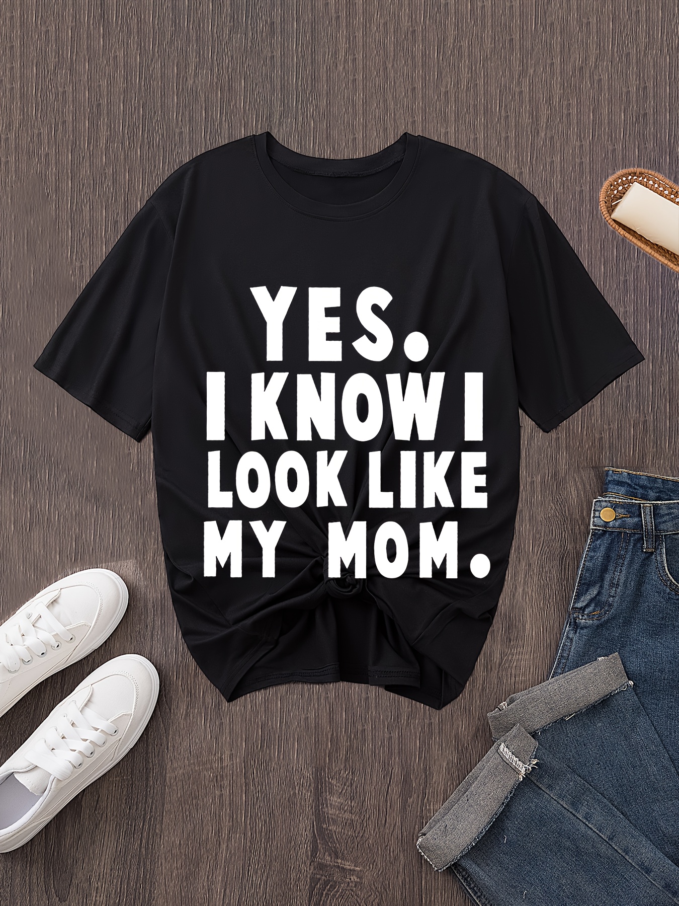 Funny 'Boy Mom' Women's T-Shirt - Rainbow Camo Print Short Sleeve Tee, Casual Summer Shirt
