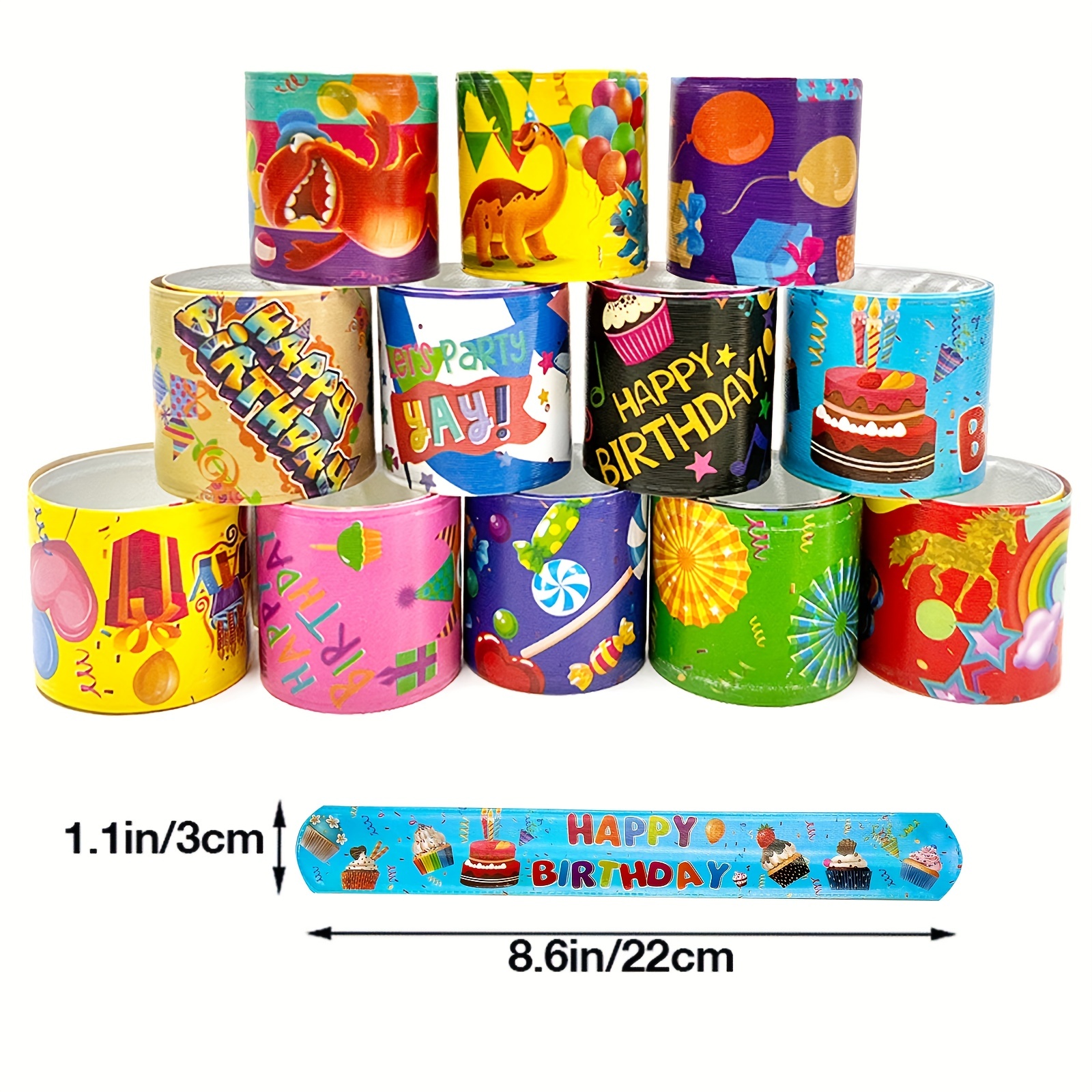 Zhanmai 24 piezas de recuerdos de fiesta de bolos para niños, pulseras de  boliche de colores, pulseras de PVC, juguetes para niños, adolescentes