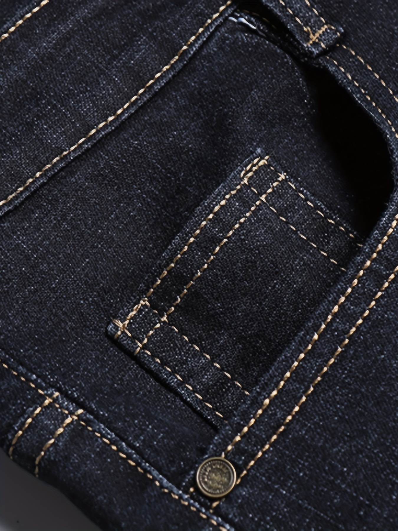 classic design semiformal jeans mens casual stretch denim pants for business