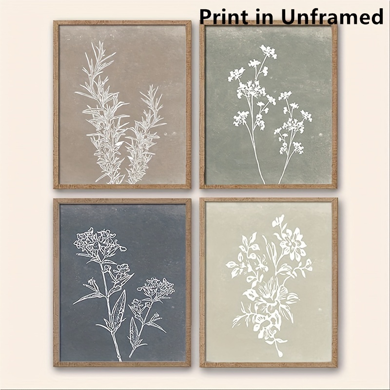  Vintage Boho Farmhouse Wall Art - Nature Botanical