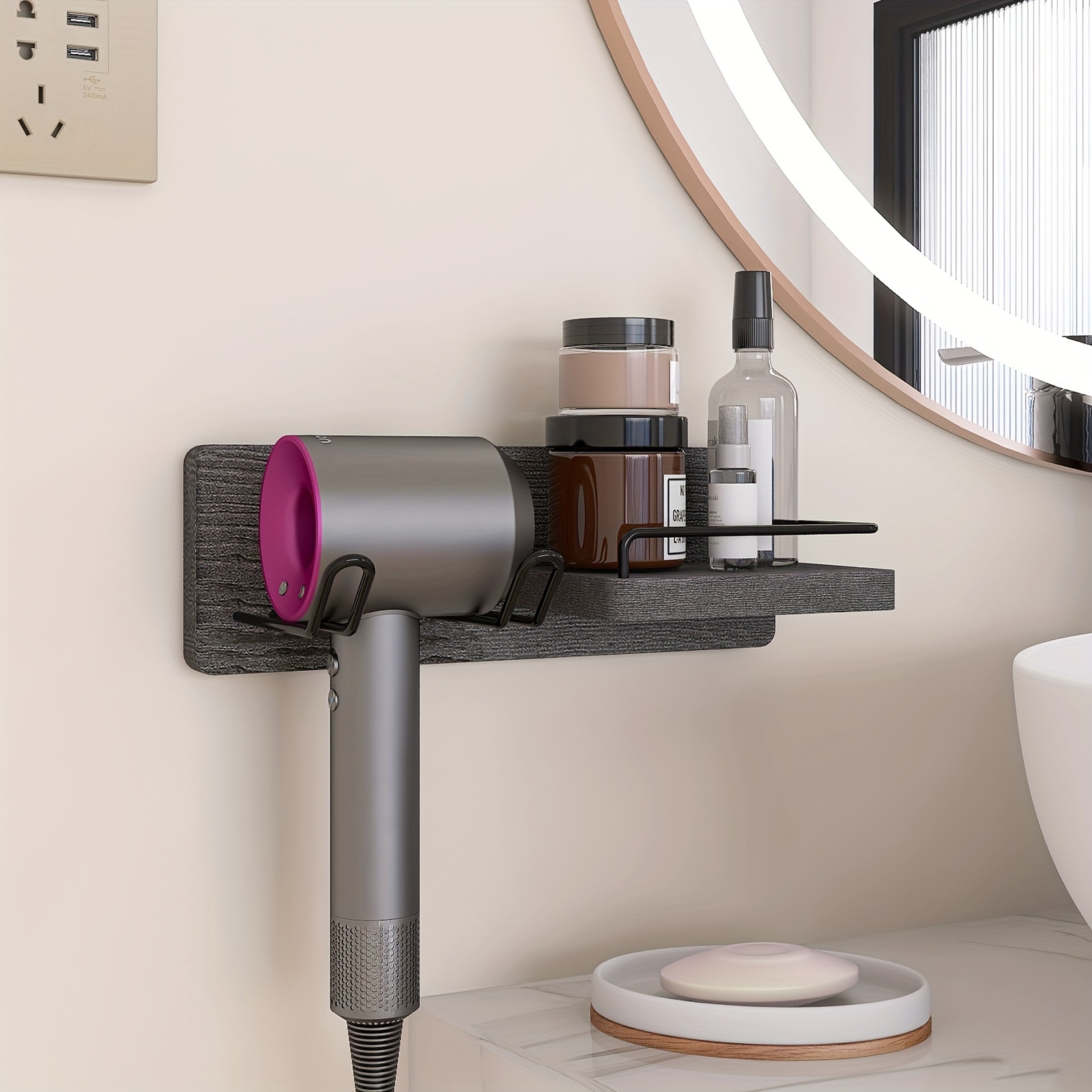 Wholesale Stand Holder For Hair Dryer Tool Dyson Under Sink Mat Cabinets Organizer  Kitchen Accessories Iron Sliding Shelf From m.