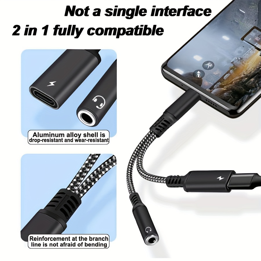 Adaptateur USB C Vers Prise Casque 3 5 Mm Et Chargeur Port - Temu Belgium